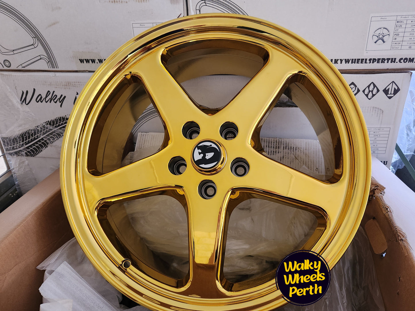 Gold Chrome Walky Wheels
