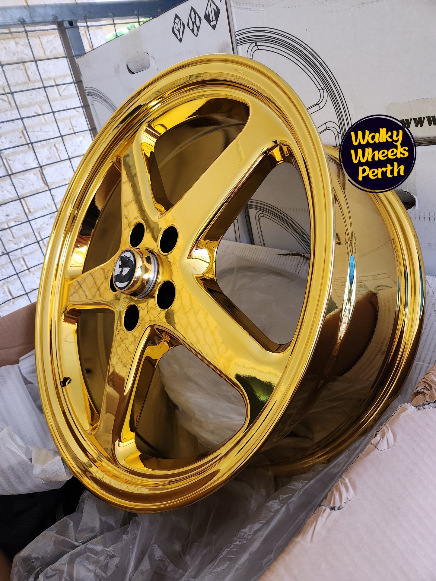Gold Chrome Walky Wheels
