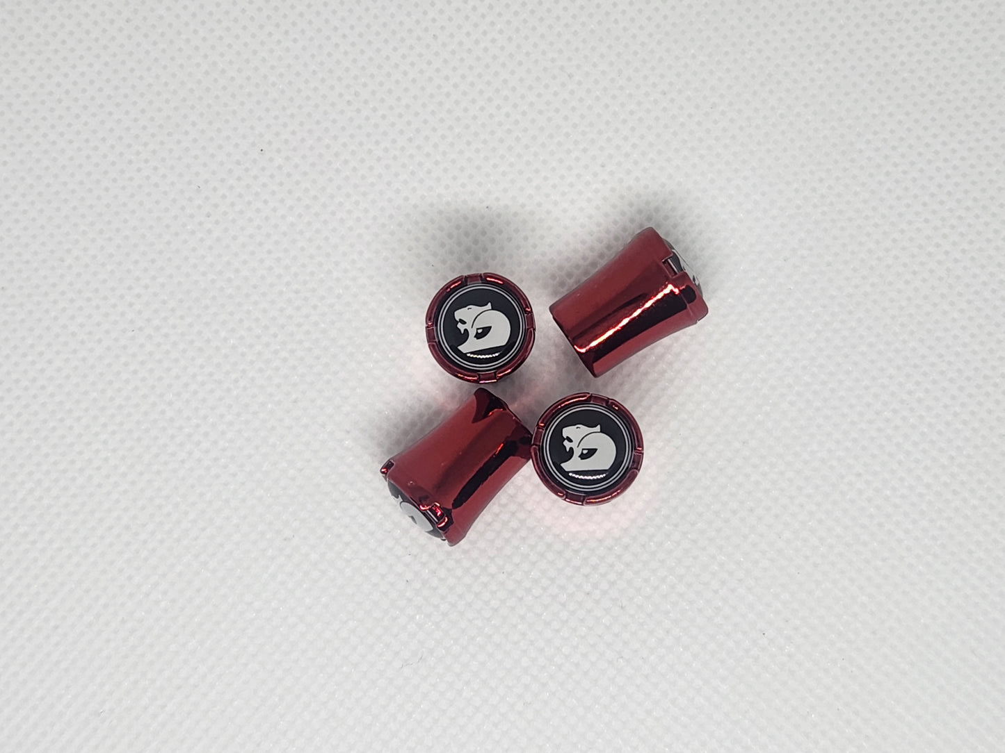 Red Chrome HSV Metal Valve Caps