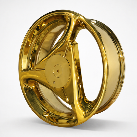 Gold Chrome Tri Rims