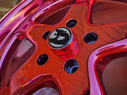 Candy Red Chrome Walky Wheels