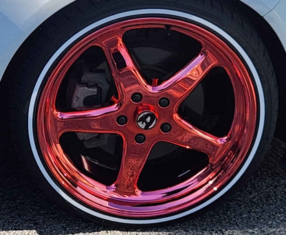 Candy Red Chrome HSV Wheels