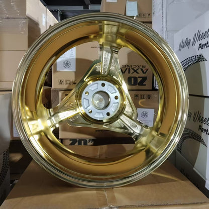 Gold Chrome Tri Rims